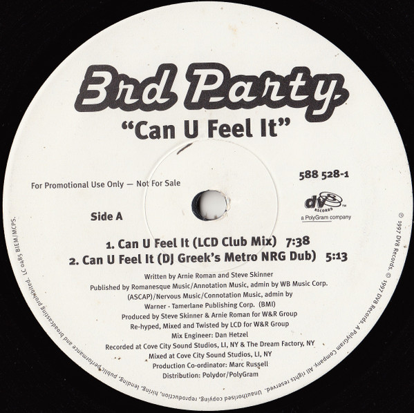 3rd Party - Can U Feel It | DV8 Records (588 528-1)