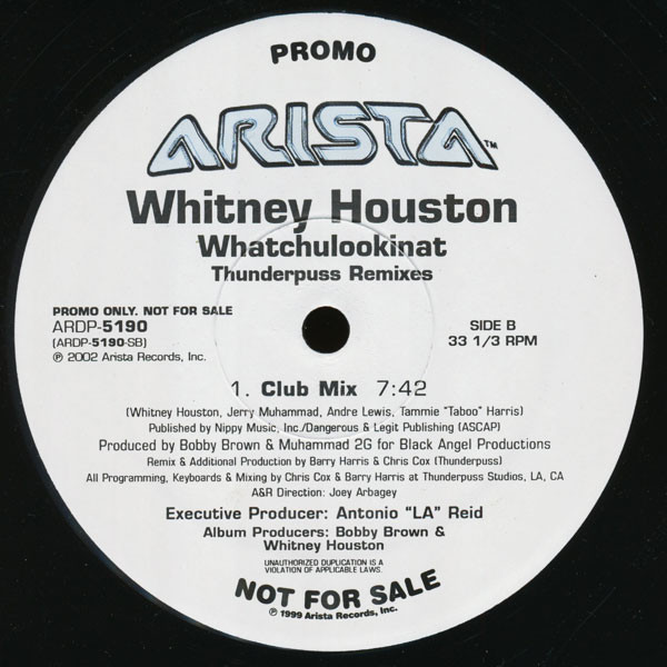 Whitney Houston - Whatchulookinat (Thunderpuss Remixes) | Arista (ARDP-5190) - 4 Whitney Houston - Whatchulookinat (Thunderpuss Remixes) | Arista (ARDP-5190) - 4