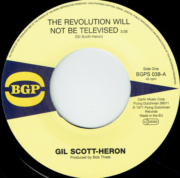 Gil Scott-Heron - The Revolution Will Not Be Televised | BGP Records (BGPS 038) - main