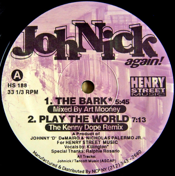 JohNick Again! - The Bark / Play The World | Henry Street Music (HS 188)
