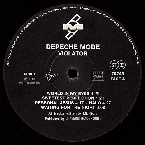 Depeche Mode - Violator | Mute (70743) - 3 Depeche Mode - Violator | Mute (70743) - 3