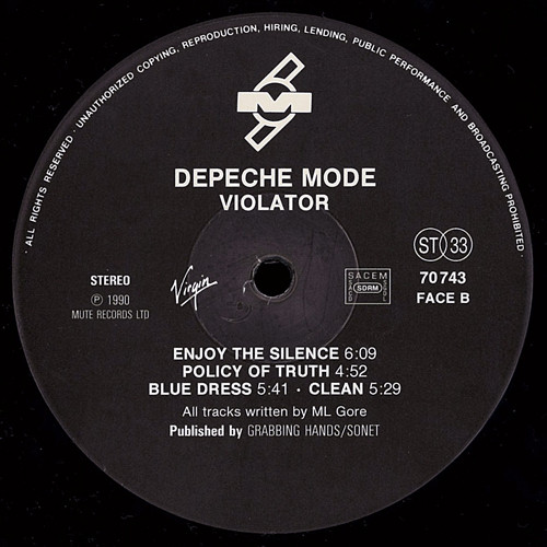 Depeche Mode - Violator | Mute (70743) - 4 Depeche Mode - Violator | Mute (70743) - 4