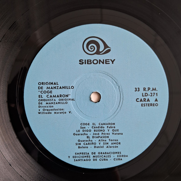 Orquesta Original De Manzanillo - Coge El Camaron | Siboney (LD-271) - 3