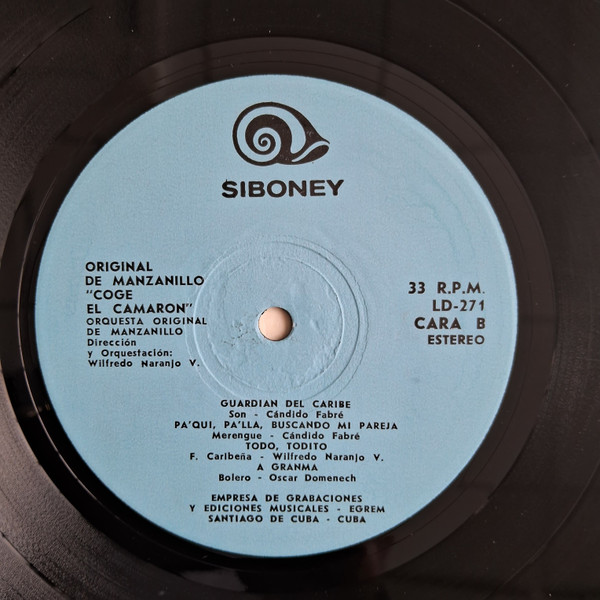 Orquesta Original De Manzanillo - Coge El Camaron | Siboney (LD-271) - 4