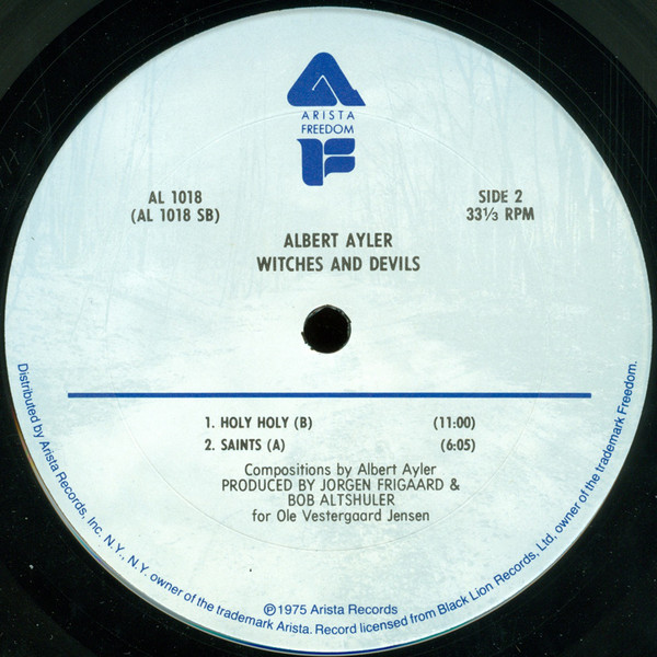 Albert Ayler - Witches & Devils | Arista (AL 1018) - 4