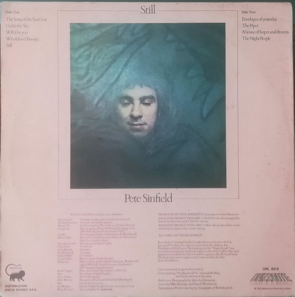 Peter Sinfield - Still | Manticore (ORL 8215) - 2