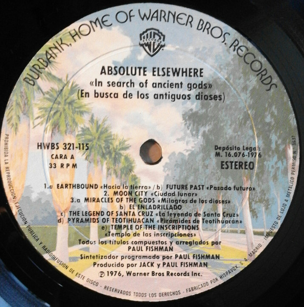 Absolute Elsewhere - In Search Of Ancient Gods | Warner Bros. Records (HWBS 321-115) - 3