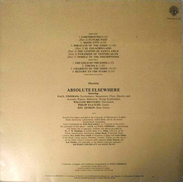Absolute Elsewhere - In Search Of Ancient Gods | Warner Bros. Records (HWBS 321-115) - 2