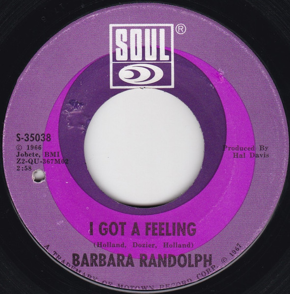 Barbara Randolph - I Got A Feeling | Soul (S-35038)