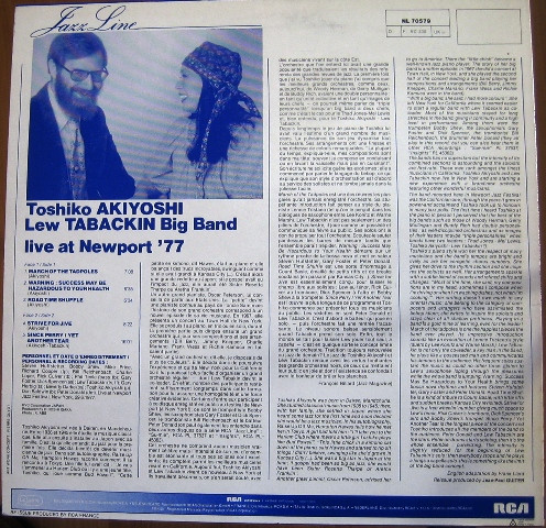 Toshiko Akiyoshi-Lew Tabackin Big Band - Live At Newport '77 | RCA (NL 70579) - 3 Toshiko Akiyoshi-Lew Tabackin Big Band - Live At Newport '77 | RCA (NL 70579) - 3