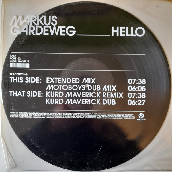 Markus Gardeweg - Hello | Kontor Records (Kontor457) - main Markus Gardeweg - Hello | Kontor Records (Kontor457) - main