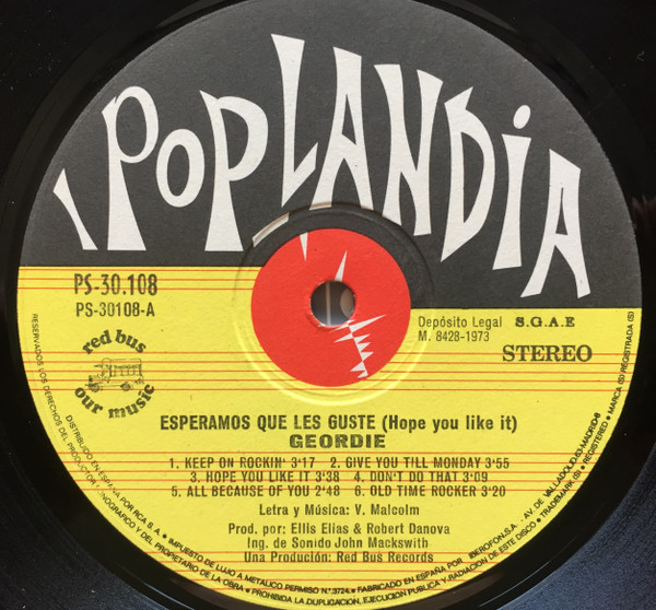 Geordie - Esperamos Que Les Guste | Poplandia (PS-30108) - 4