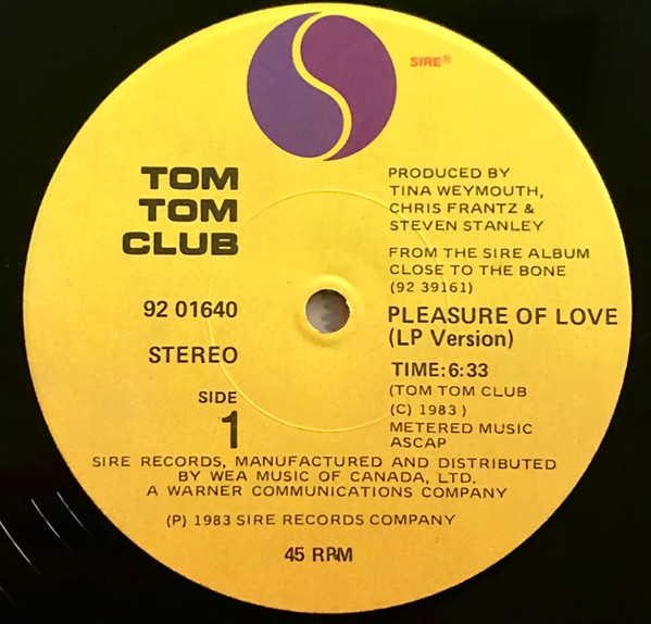Tom Tom Club - The Pleasure Of Love | Sire (92 01640) - 3 Tom Tom Club - The Pleasure Of Love | Sire (92 01640) - 3