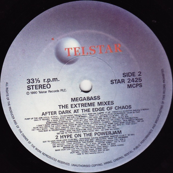 Megabass / The Mastermixers - The Intense Mixes / The Extreme Mixes | Telstar (STAR 2425) - 4