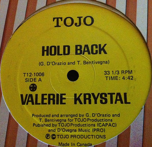 Valerie Krystal - Hold Back | Tojo (T12-1006)