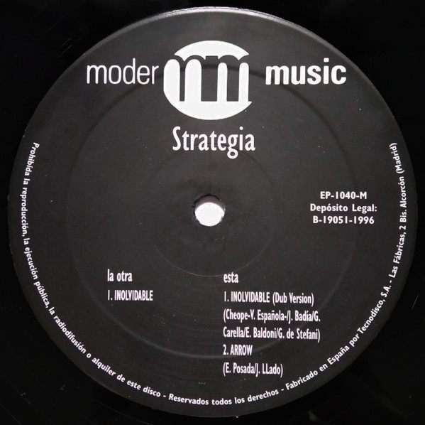 Strategia - Inolvidable | Moder Music (EP-1040-M) - 3