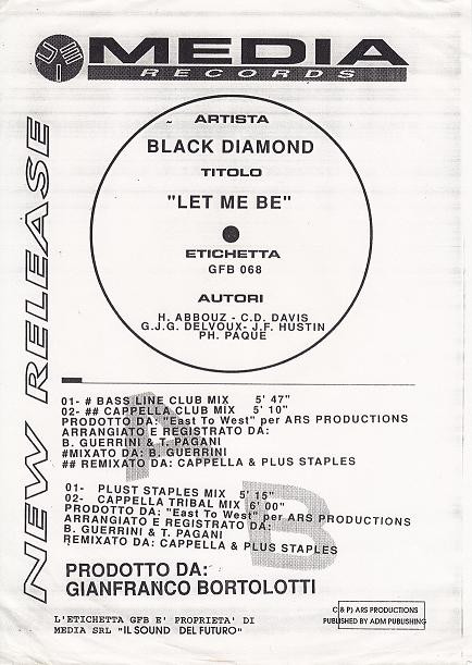 Black Diamond - Let Me Be | GFB Records (GFB 068) - main Black Diamond - Let Me Be | GFB Records (GFB 068) - main