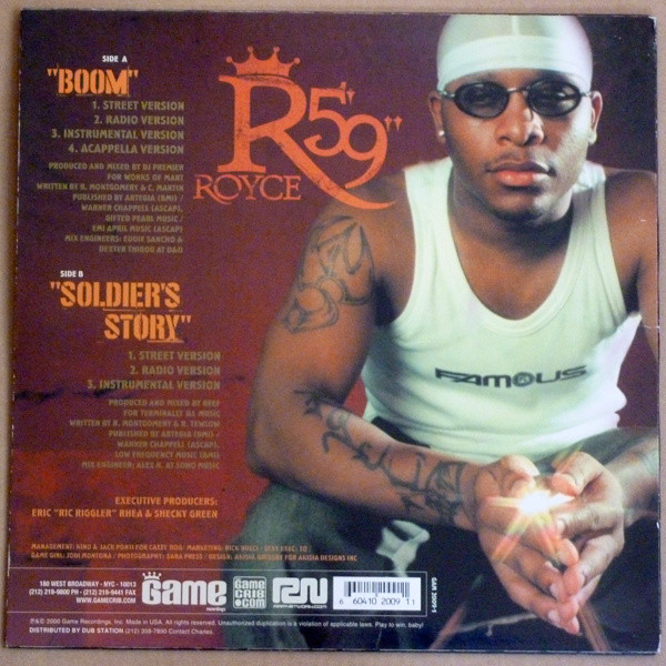 Royce Da 5'9" - Boom / Soldier's Story | Game Recordings (GAM 2009-1) - 2