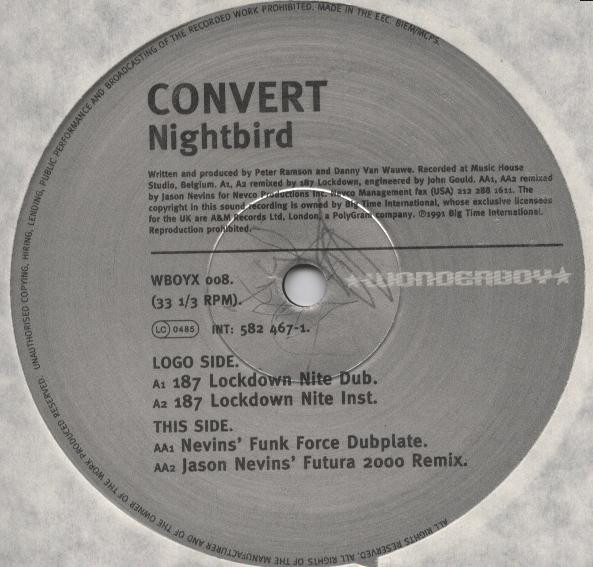 Convert - Nightbird | Wonderboy (WBOYX 008) - 2