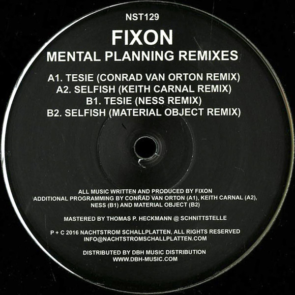 Fixon - Mental Planning Remixes | Nachtstrom Schallplatten (NST129)