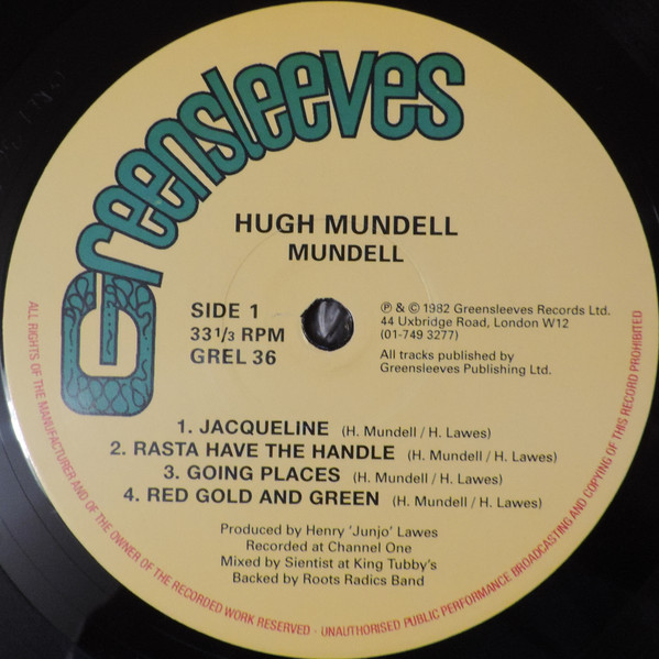 Hugh Mundell - Mundell | Greensleeves Records (GREL 36) - 2