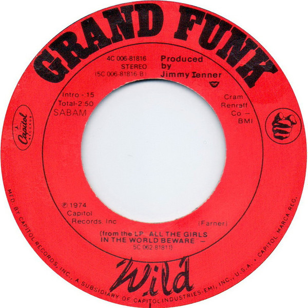 Grand Funk Railroad - Some Kind Of Wonderful | Capitol Records (4C 006-81816) - 4