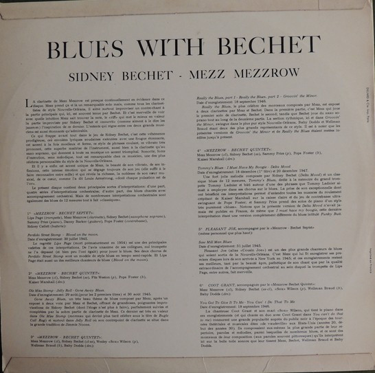 Sidney Bechet , Mezz Mezzrow - Blues With Bechet | Guilde Du Jazz (J 1257) - main