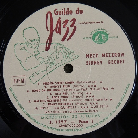 Sidney Bechet , Mezz Mezzrow - Blues With Bechet | Guilde Du Jazz (J 1257) - 2