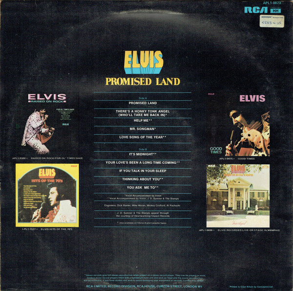 Elvis Presley - Promised Land | RCA (APL1-0873) - 2 Elvis Presley - Promised Land | RCA (APL1-0873) - 2