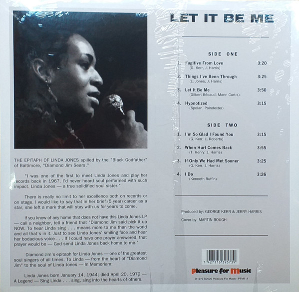 Linda Jones - Let It Be Me | Pleasure For Music (PFM111) - 2