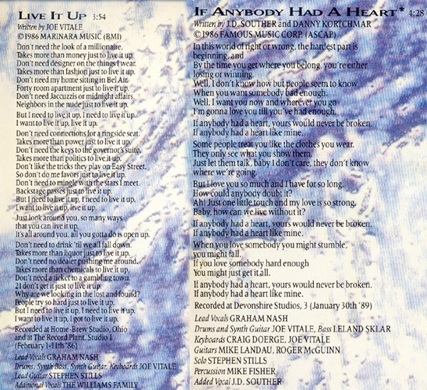 Crosby, Stills & Nash - Live It Up | Atlantic (7567-82107-1) - 6