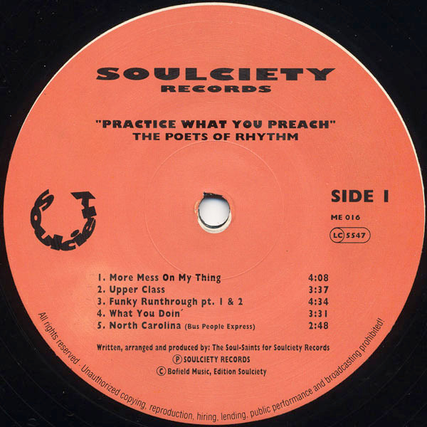 The Poets Of Rhythm - Practice What You Preach | Soulciety Records (ME 016) - 3 The Poets Of Rhythm - Practice What You Preach | Soulciety Records (ME 016) - 3