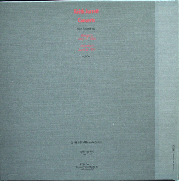 Keith Jarrett - Concerts | ECM Records (ECM 1227-29) - 2 Keith Jarrett - Concerts | ECM Records (ECM 1227-29) - 2