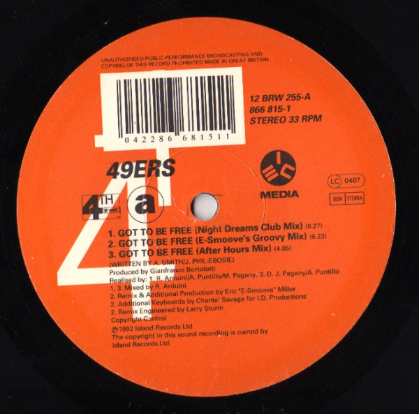 49ers - Got To Be Free | 4th & Broadway (12 BRW 255) - 3