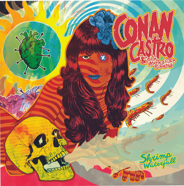 Conan Castro And The Moonshine Piñatas - Shrimp Waterfall | Groovie Records (GROO082LP) - main