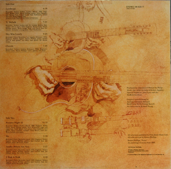 Shawn Phillips - Faces | A&M Records (86 639IT) - 2