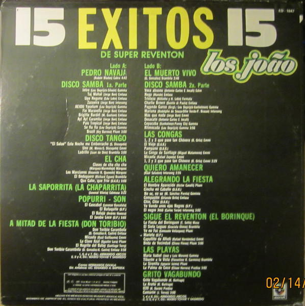 Los João - 15 Exitos De Super Reventón | Musart (ED 1847) - 2