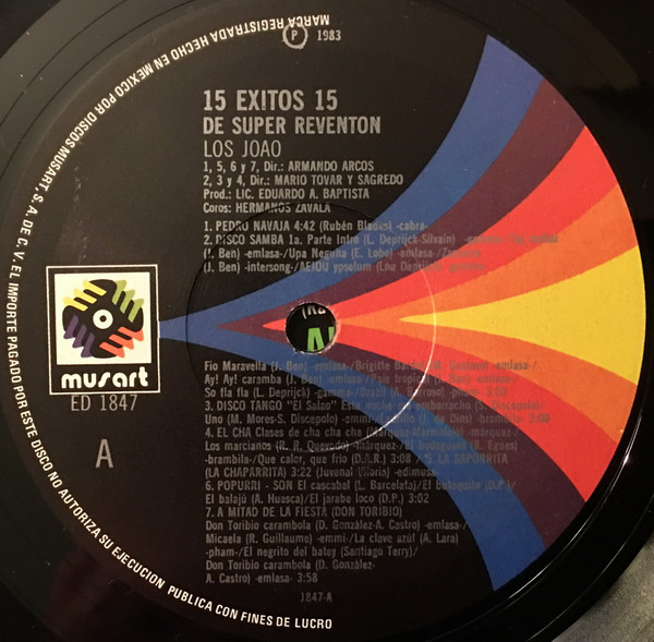 Los João - 15 Exitos De Super Reventón | Musart (ED 1847) - 3