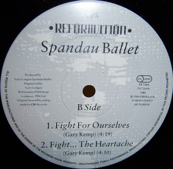 Spandau Ballet - Fight For Ourselves (Extended Remix) | Reformation (TA7264) - 4 Spandau Ballet - Fight For Ourselves (Extended Remix) | Reformation (TA7264) - 4