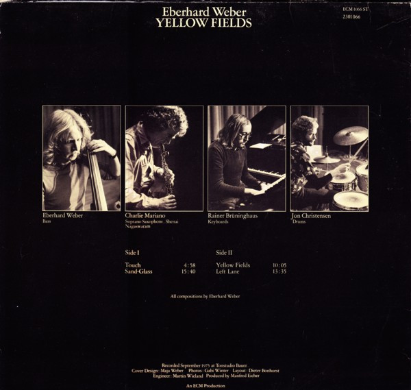 Eberhard Weber - Yellow Fields | ECM Records (ECM 1066 ST) - 2