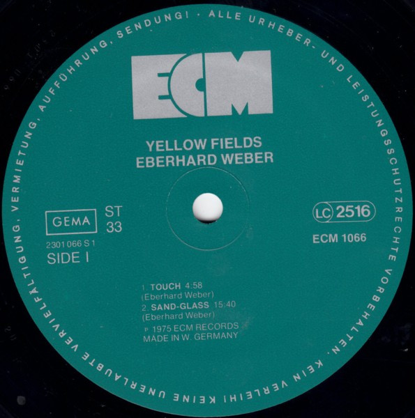 Eberhard Weber - Yellow Fields | ECM Records (ECM 1066 ST) - 3