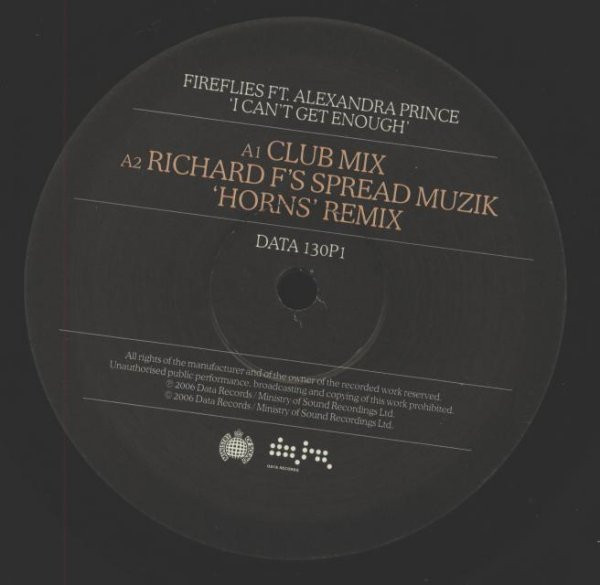 Fireflies Ft. Alexandra Prince - I Can't Get Enough | Data Records (DATA 130P1) - 3