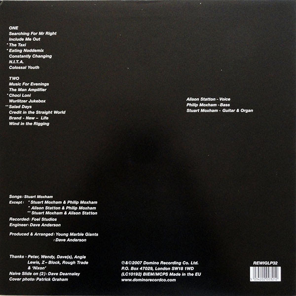 Young Marble Giants - Colossal Youth | Domino (REWIGLP 32) - 2