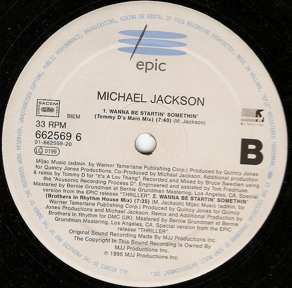 Michael Jackson - Earth Song | Epic (662569 6) - 4