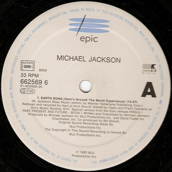 Michael Jackson - Earth Song | Epic (662569 6) - 3