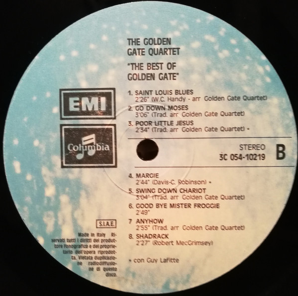 The Golden Gate Quartet - The Best Of Golden Gate Quartet | Columbia (3C 054-10219)