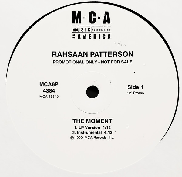 Rahsaan Patterson - The Moment | MCA Records (MCA8P-4384)