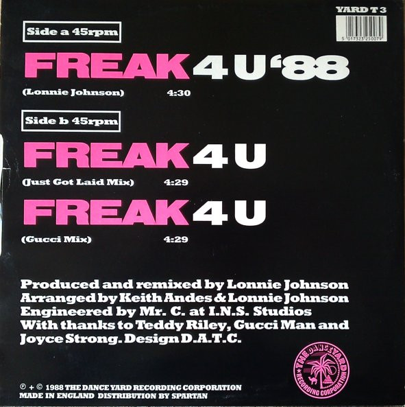 Royalle Delite - Freak 4 U '88 | The Danceyard Recording Corporation (YARD T 3)