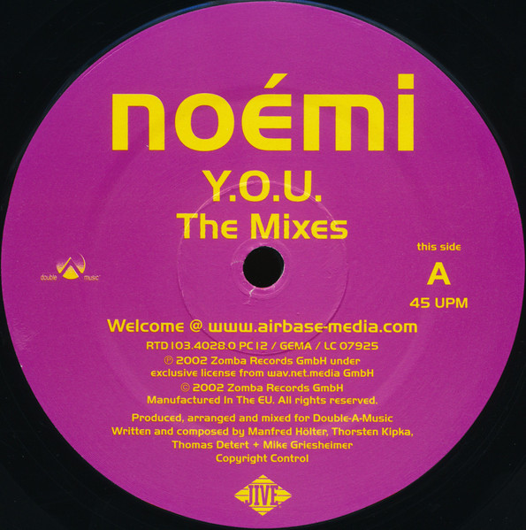 Noémi - Y.O.U. (The Mixes) | Jive (RTD 103.4028.0) - 3
