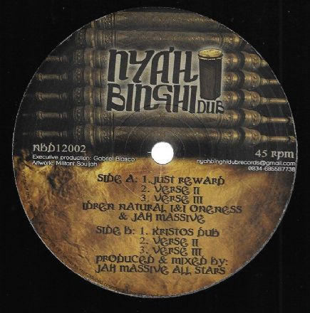 Idren Natural , InI Oneness & Jah Massive - Just Reward / Kristos Dub | Nyahbinghi Dub (NBD12002) - main